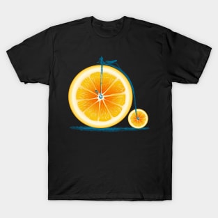 Vintage Orange Old Bike with Retro Cycle Frame T-Shirt